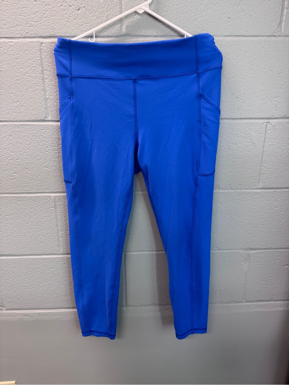 Lululemon Fast and Free High Rise Tight 25 Blue Leggings Pockets Size 12